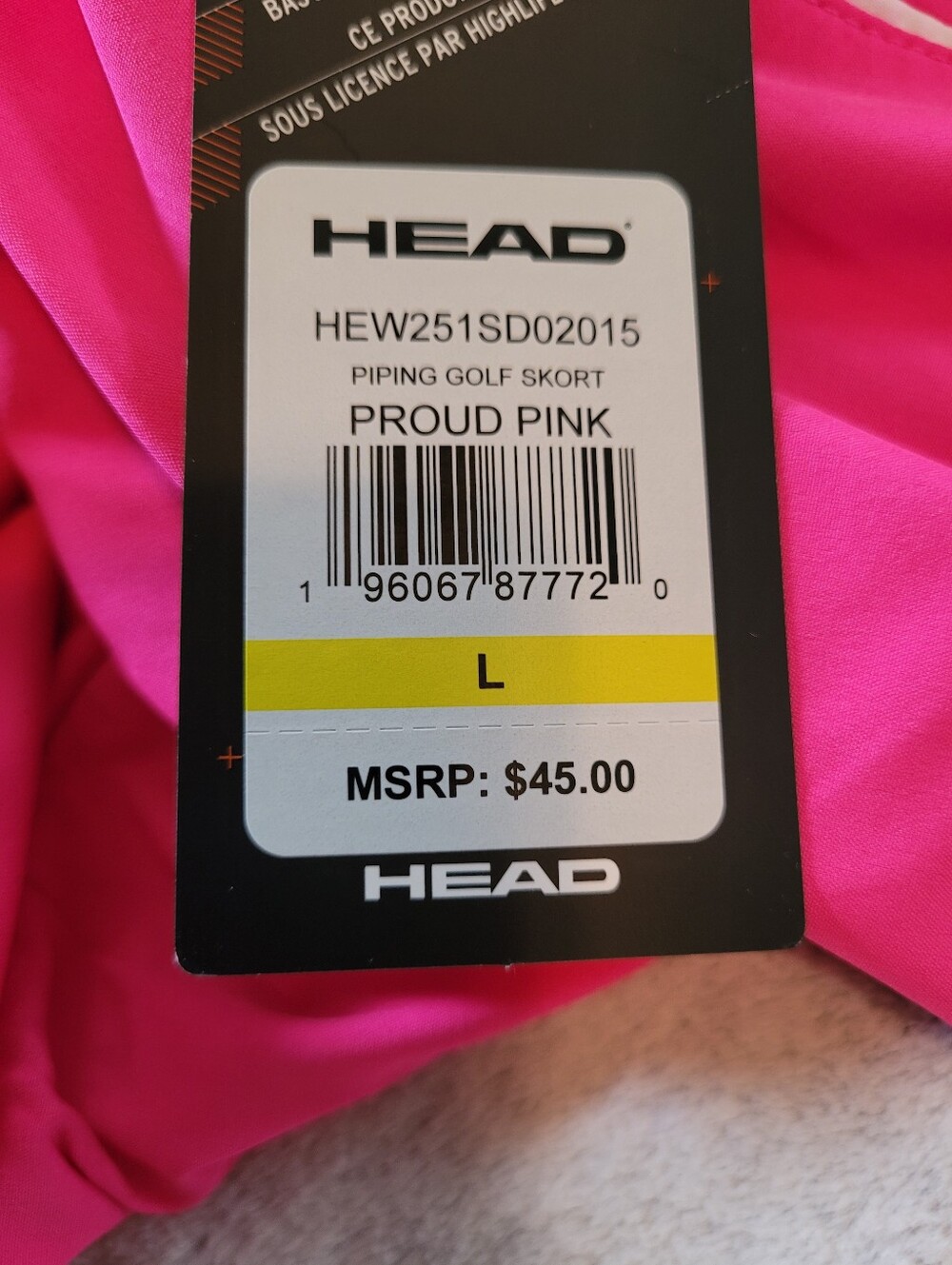 HEAD Womens Large Pink Skorts Pockets Tennis Pickleball Golf Built-in Shorts - Picture 12 of 12